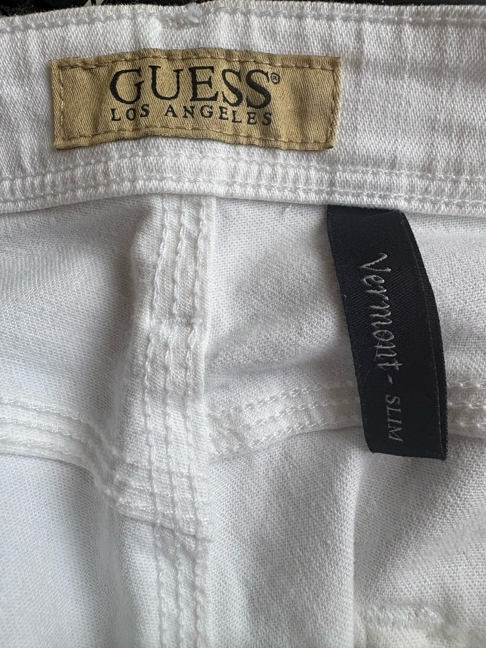 GUESS Men’s White Skinny Fit Denim Jeans Slim Tapered Leg, Sz 32, like new. - Picture 7 of 12